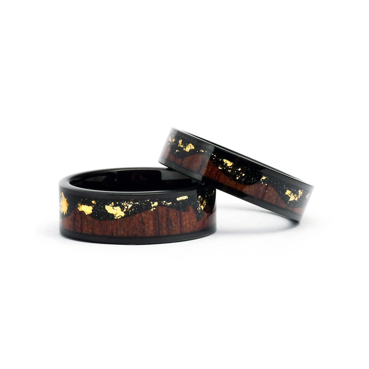 The Zen - Tungsten Koa Wood Wedding Band