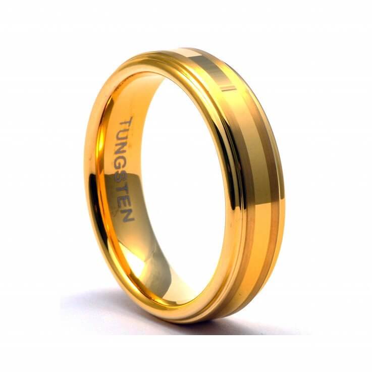 Tungsten wedding band women 6mm, Gold ring band, Tungsten Ring, Women tungsten ring, Gold wedding band tungsten, Women's band, Tungsten band