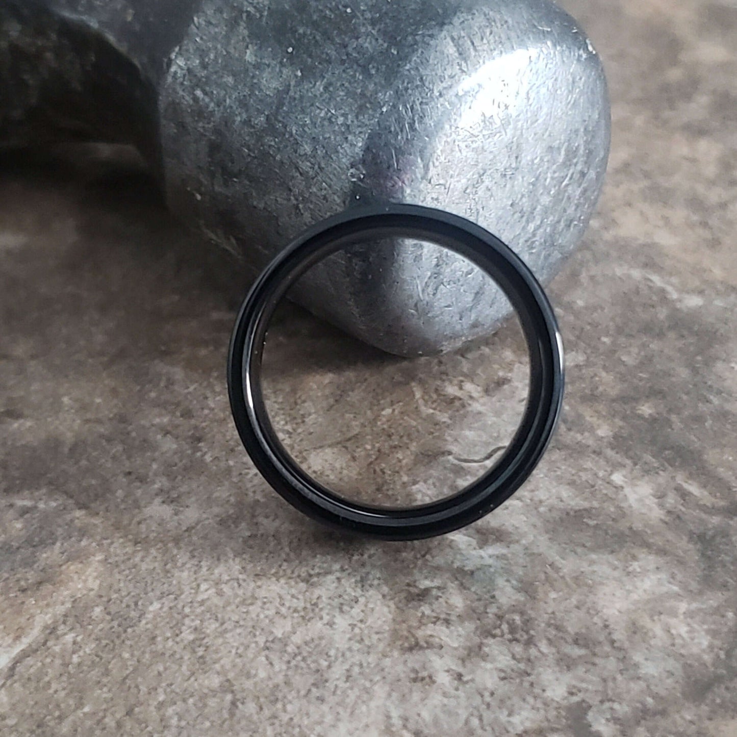Black Tungsten Ring Rainbow, Mens Tungsten Wedding Band, Mens Ring, Black Wedding Band, Black Tungsten Wedding Ring, Rainbow Ring