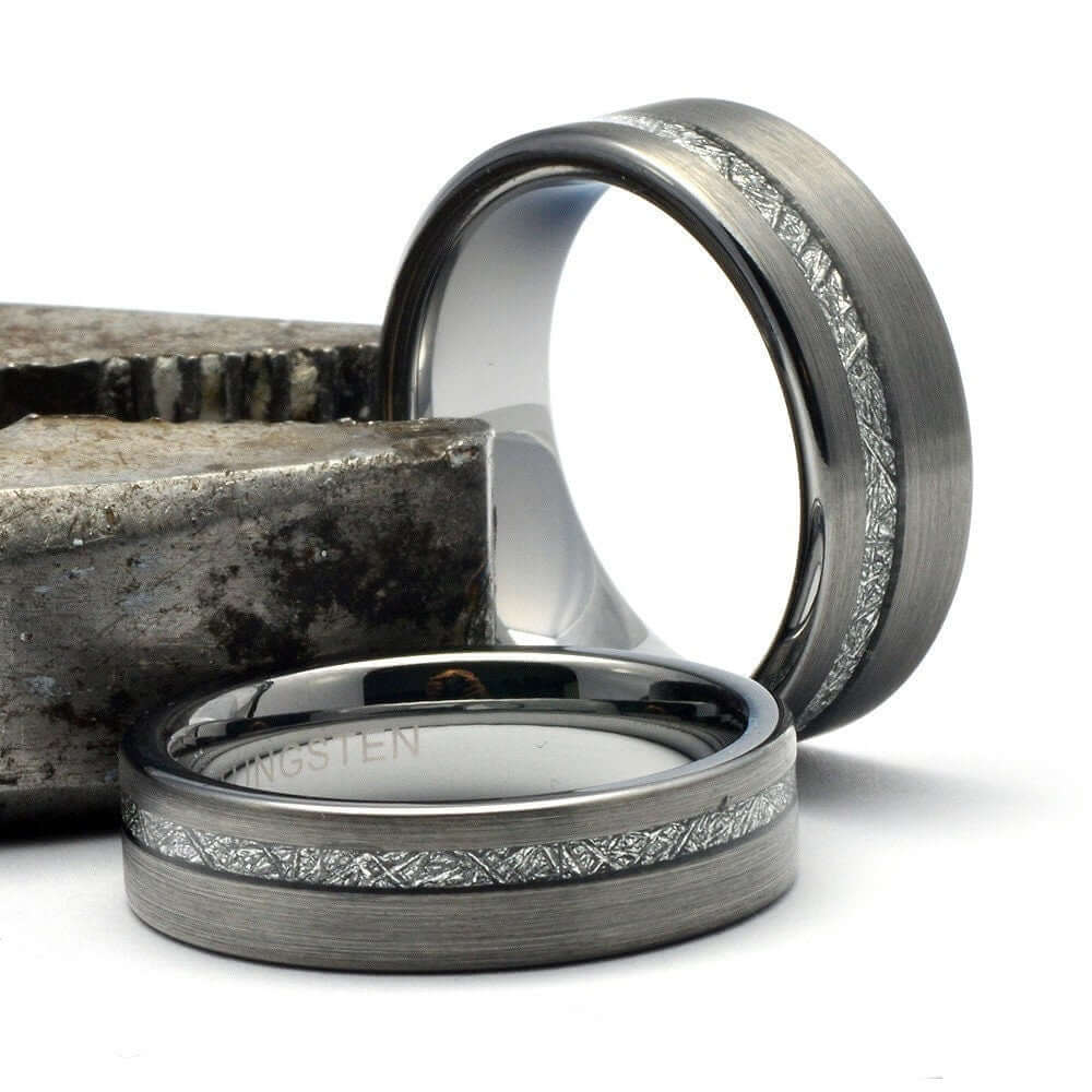 Tungsten Meteorite Ring, Mens Wedding Band, Tungsten Ring, Mens Wedding Ring, Tungsten Band, Meteorite Band Ring, Personalized Ring for Men