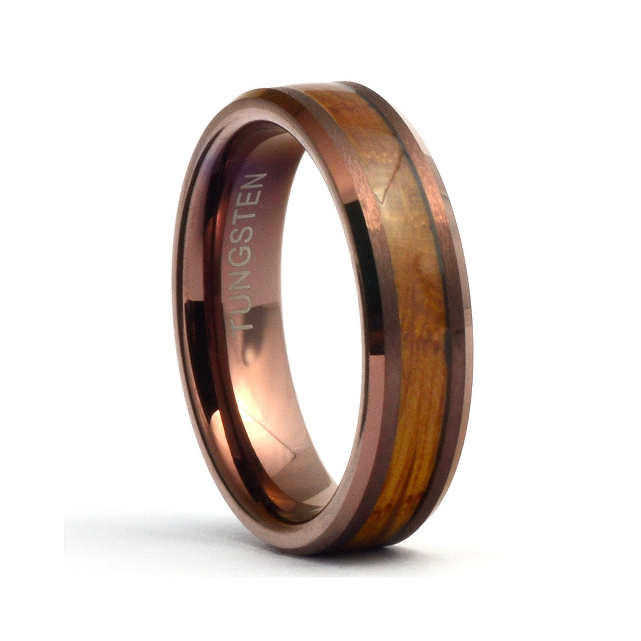 The King - Tungsten Men's Wedding Band - Whiskey Barrel Ring