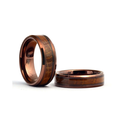 The King - Tungsten Men's Wedding Band - Whiskey Barrel Ring