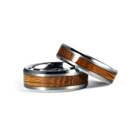 Thumbnail for The Jack - Tungsten / Wood Whiskey Barrel Men's Wedding Ring