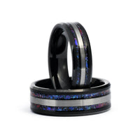 Thumbnail for The Gor - Opal Tungsten Men's Wedding Band Nebula Ring