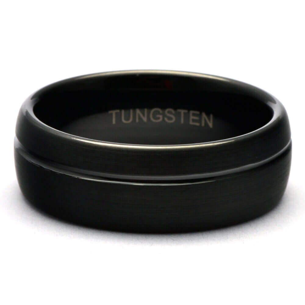 Tungsten Ring, Men's Tungsten Wedding Band, Men's Black Wedding Band, Black Tungsten Ring, Tungsten, Tungsten Band, Personalized Ring