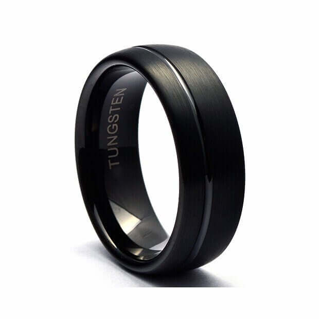 Tungsten Ring, Men's Tungsten Wedding Band, Men's Black Wedding Band, Black Tungsten Ring, Tungsten, Tungsten Band, Personalized Ring