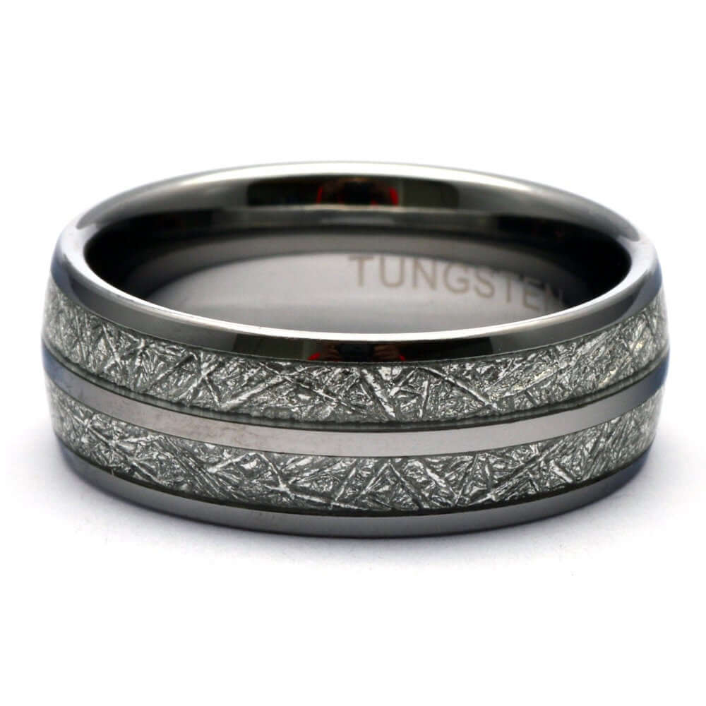 Meteorite Wedding Band, Mens Tungsten Ring, Tungsten Meteorite Ring, Tungsten Mens Wedding Band, Mens Ring for Men, Meteorite Band