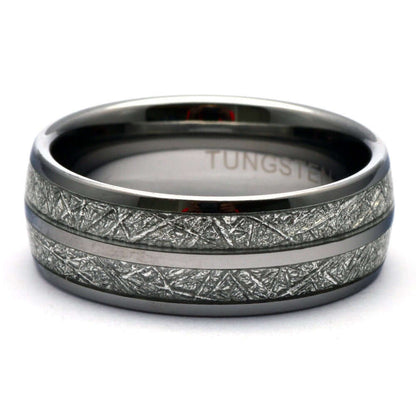 Meteorite Wedding Band, Mens Tungsten Ring, Tungsten Meteorite Ring, Tungsten Mens Wedding Band, Mens Ring for Men, Meteorite Band