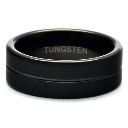 Tungsten wedding band mens, Black ring for men, Tungsten ring, Mens wedding band tungsten, Black wedding band ring, Tungsten band, Mens ring