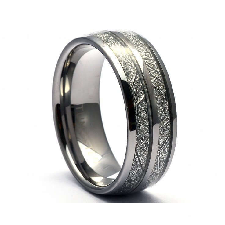 Meteorite Wedding Band, Mens Tungsten Ring, Tungsten Meteorite Ring, Tungsten Mens Wedding Band, Mens Ring for Men, Meteorite Band
