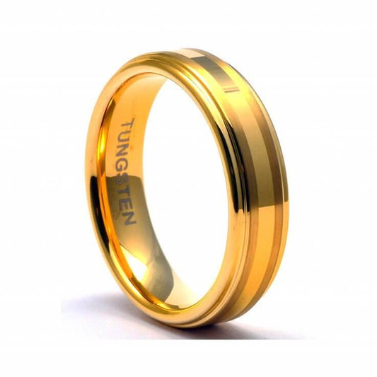 Tungsten wedding band women 6mm, Gold ring band, Tungsten Ring, Women tungsten ring, Gold wedding band tungsten, Women's band, Tungsten band