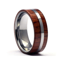 Thumbnail for Mens wood ring, Tungsten wedding band, Whiskey barrel ring, Mens wedding band ring, tungsten band, Wood mens promise ring, Personalized ring