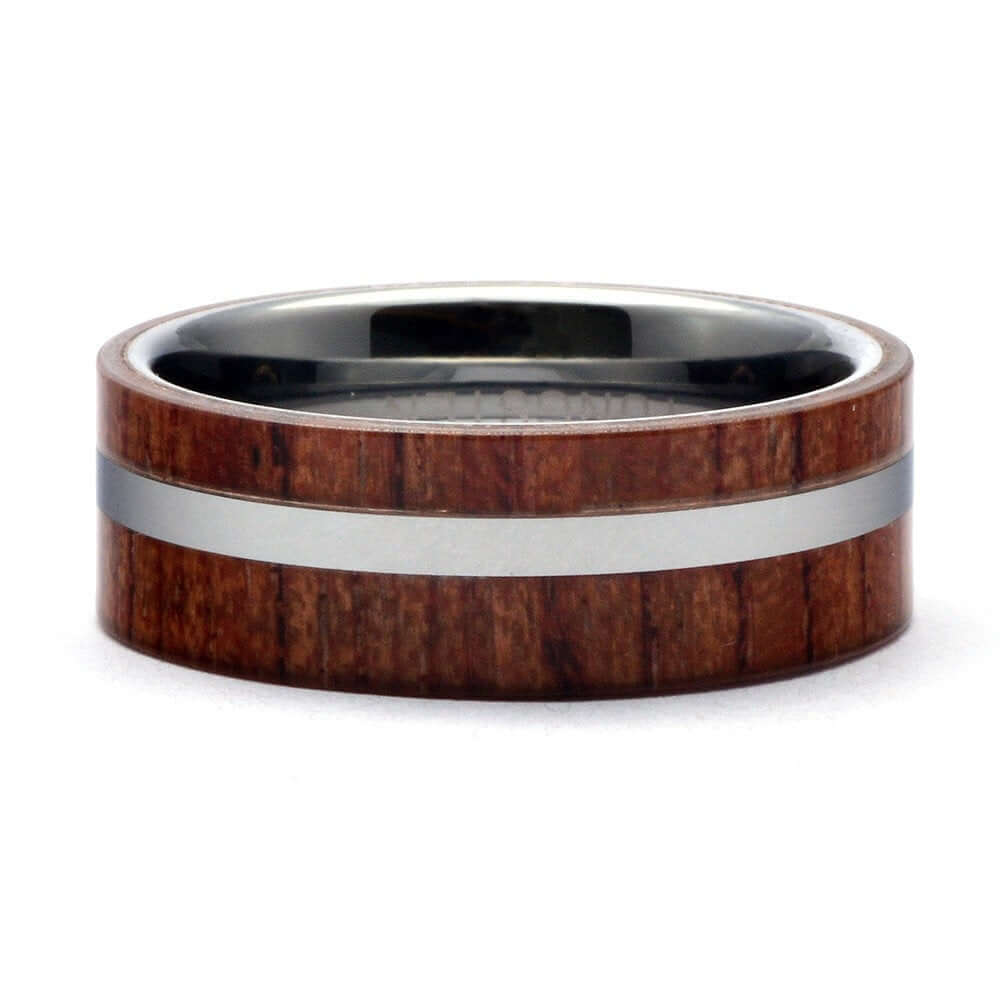 Mens wood ring, Tungsten wedding band, Whiskey barrel ring, Mens wedding band ring, tungsten band, Wood mens promise ring, Personalized ring