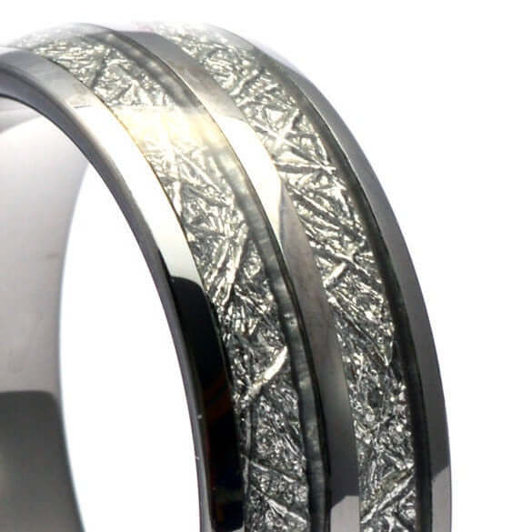 Meteorite Wedding Band, Mens Tungsten Ring, Tungsten Meteorite Ring, Tungsten Mens Wedding Band, Mens Ring for Men, Meteorite Band