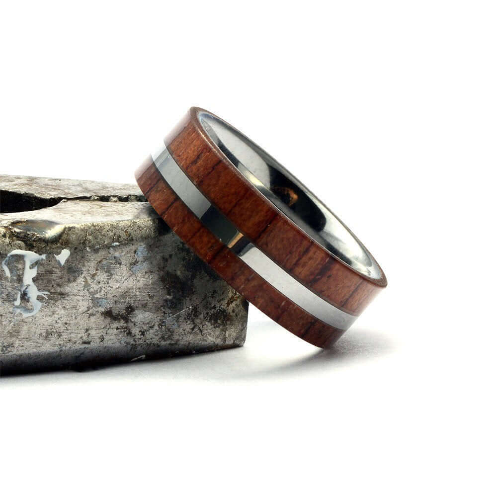 Mens wood ring, Tungsten wedding band, Whiskey barrel ring, Mens wedding band ring, tungsten band, Wood mens promise ring, Personalized ring