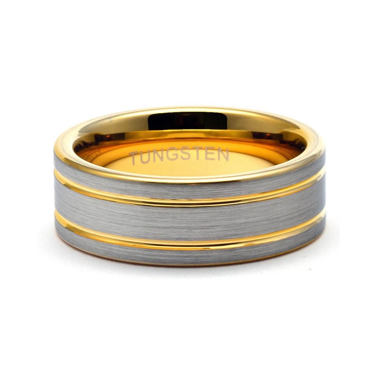 Gold Tungsten Ring, Wedding Band for Men, Ring for Men, Gold Tungsten Band, Mens Wedding Band, Tungsten Band, Gifts for Him