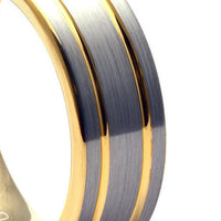 Thumbnail for Gold Tungsten Ring, Wedding Band for Men, Ring for Men, Gold Tungsten Band, Mens Wedding Band, Tungsten Band, Gifts for Him