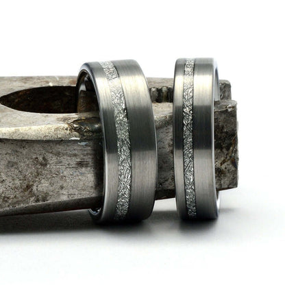 Tungsten Meteorite Ring, Mens Wedding Band, Tungsten Ring, Mens Wedding Ring, Tungsten Band, Meteorite Band Ring, Personalized Ring for Men