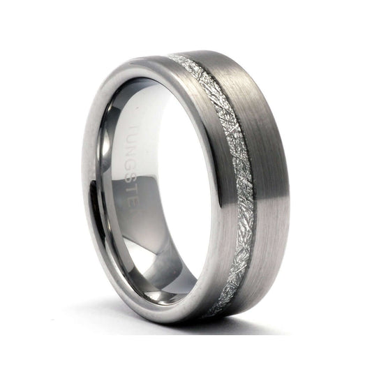 Tungsten Meteorite Ring, Mens Wedding Band, Tungsten Ring, Mens Wedding Ring, Tungsten Band, Meteorite Band Ring, Personalized Ring for Men