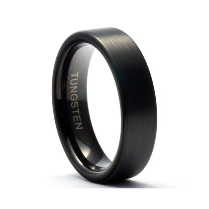 Tungsten Ring - Men's Tungsten Wedding Band - Men's Black Wedding Band - Black Tungsten Ring - Tungsten - Tungsten Band - Personalized Ring
