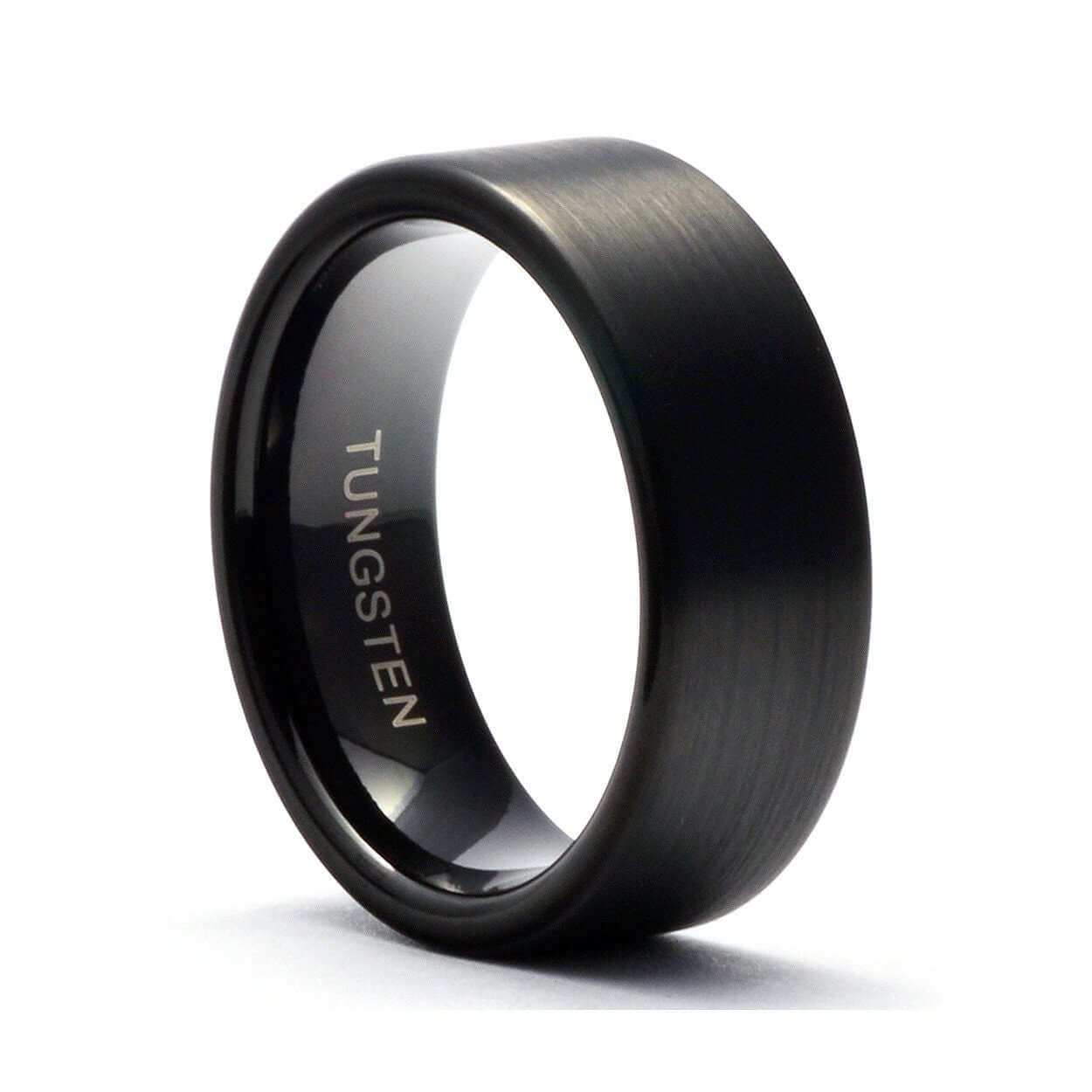 Tungsten Ring - Men's Tungsten Wedding Band - Men's Black Wedding Band - Black Tungsten Ring - Tungsten - Tungsten Band - Personalized Ring